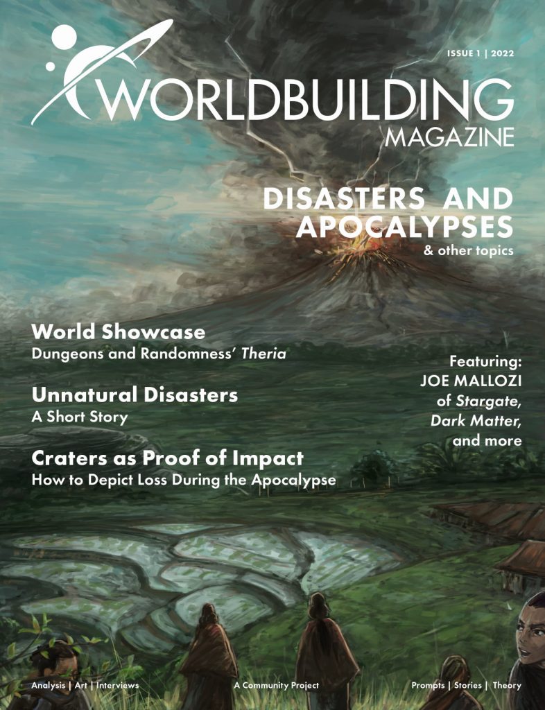 Cover of Worldbuilding Magazine Issue 1 2022 Disasters and Apocalypses 